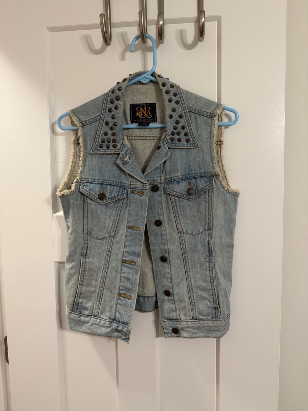 Women’s Studded Denim Vest by Rock & Republic - XS